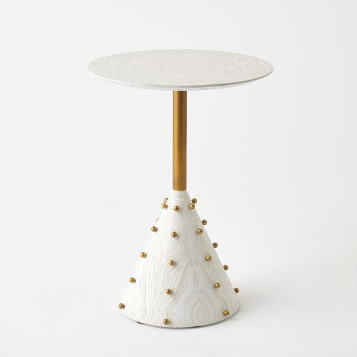 Spheres Drink Table-White Burl