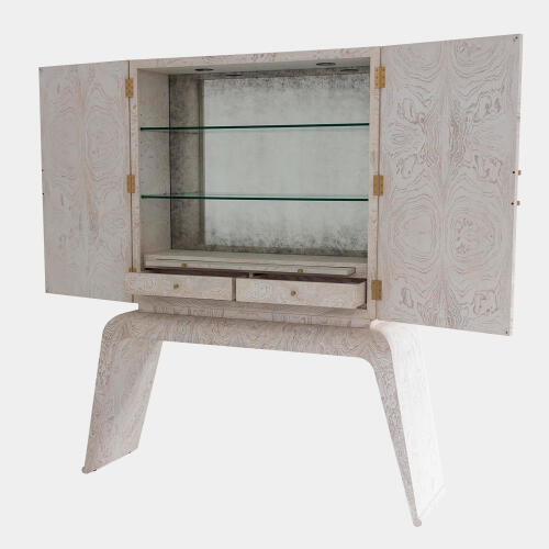 Baxter Bar Cabinet-White