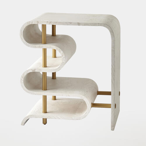 traverse side table-white