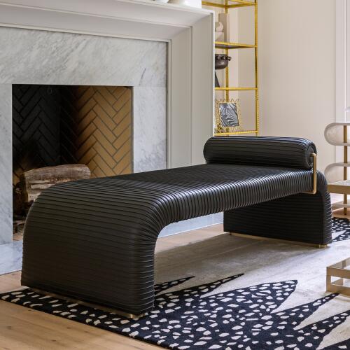 Cade Daybed-Graphite Leather