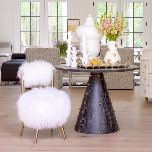 Hailey Chair-Mongolian Lamb-White