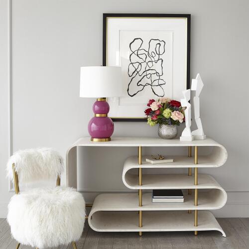 Hailey Chair-Mongolian Lamb-White