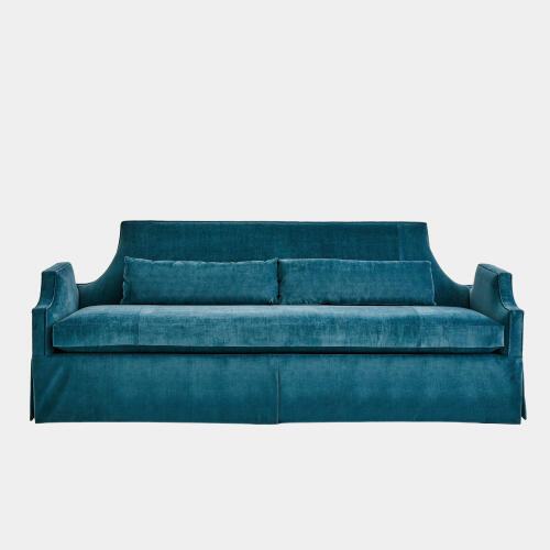 Diana Skirted Sofa-Dragonfly Blue