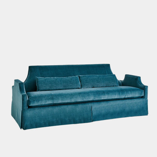 Diana Skirted Sofa-Dragonfly Blue