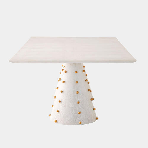 Spheres Rectangular Dining Table-White