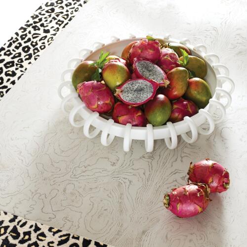 Spheres Rectangular Dining Table-White