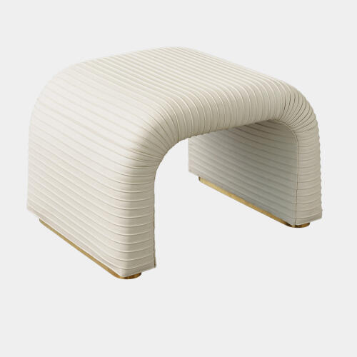 Cade Stool-Milk Leather