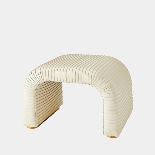 cade stool-milk leather