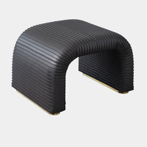 Cade Stool-Graphite Leather