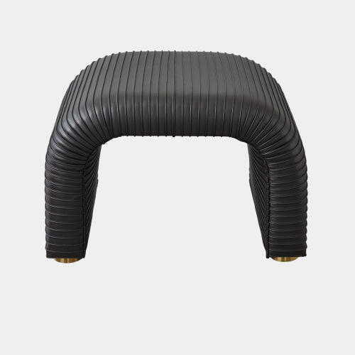 Cade Stool-Graphite Leather