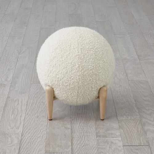 Shearling Ball Stool