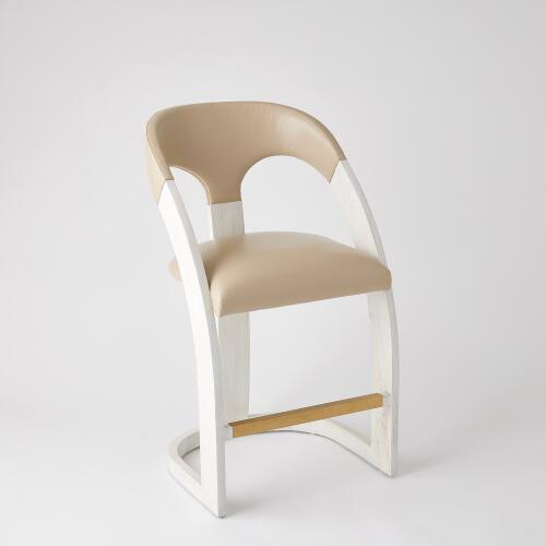 Delia Counter Stool-White Burl