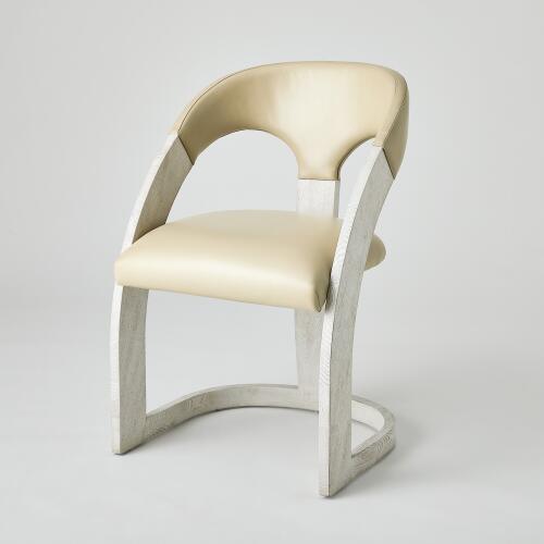 Delia Dining Chair-White Burl