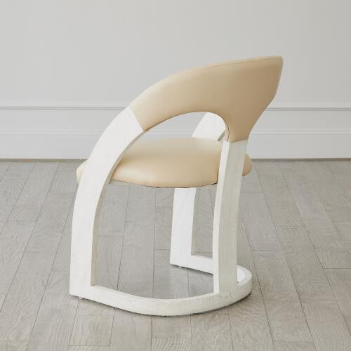 Delia Dining Chair-White Burl