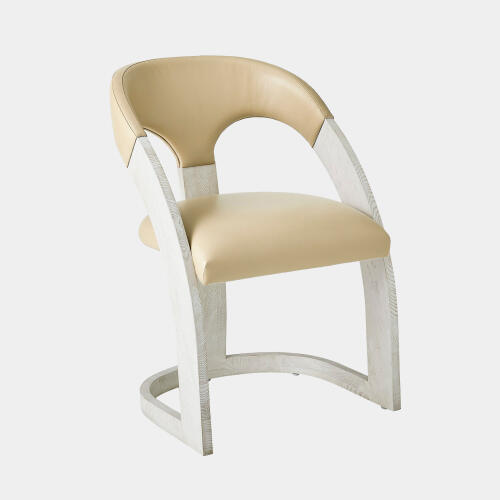 Delia Dining Chair-White Burl