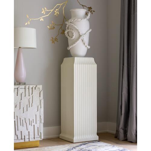 Twisted Amphora Vase-Matte White