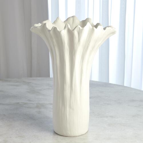 Organic Wave Tall Bowl -White
