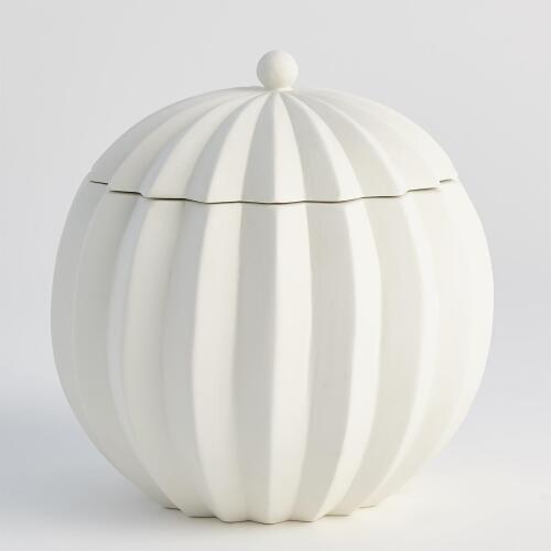 Spicchi Line Bowl w/Lid-Matte White