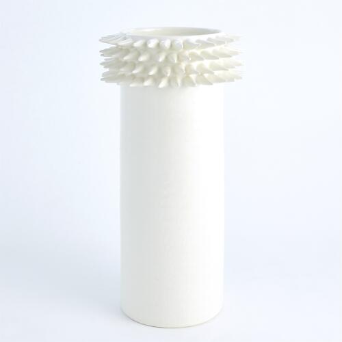 spike vase-white