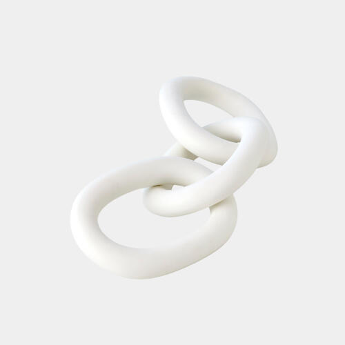 3 Ring Chain-Matte White