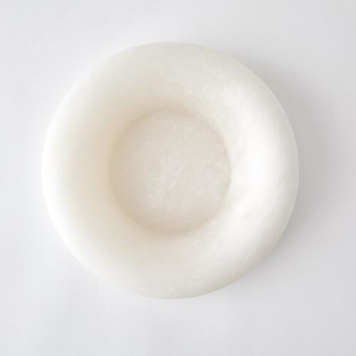 Alabaster Ring Bowl-White-Squat