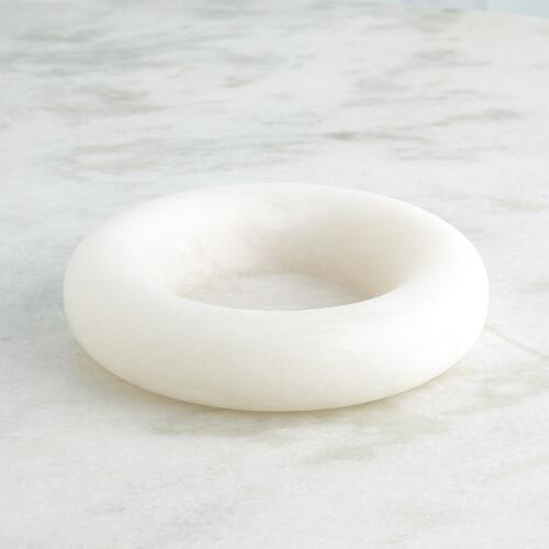 Alabaster Ring Bowl-White