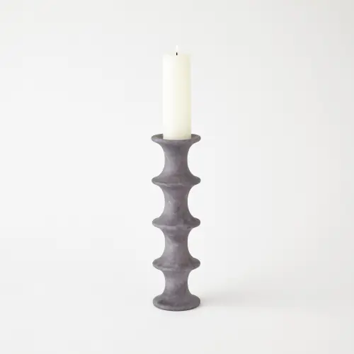 Phoebus Ridge Alabaster Candlestick-Gray