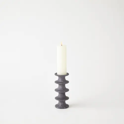 Phoebus Ridge Alabaster Candlestick-Gray