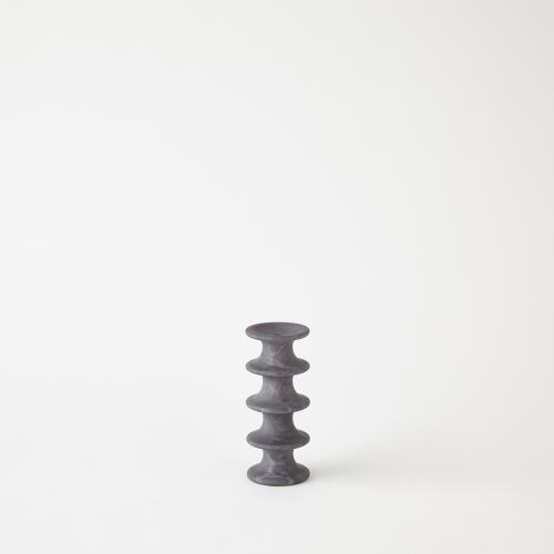Ridge Alabaster Candlestick-Grey