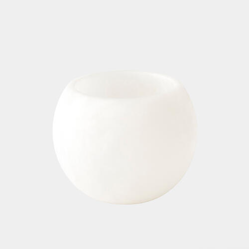 alabaster ball bowl-white