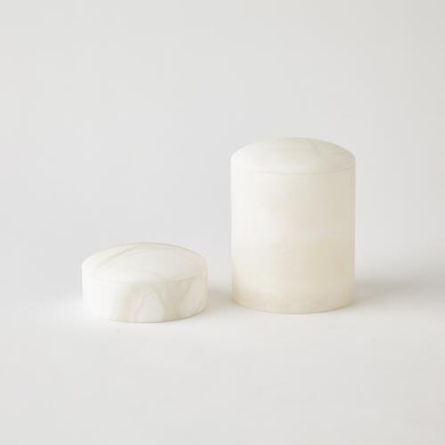 Gala Alabaster Canister-White