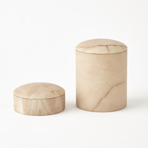 Gala Alabaster Canister-Sand