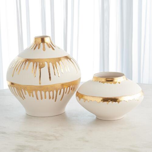Nuove Vase-Gold Drips