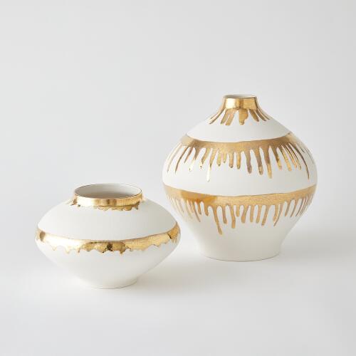 Nuove Vase-Gold Drips