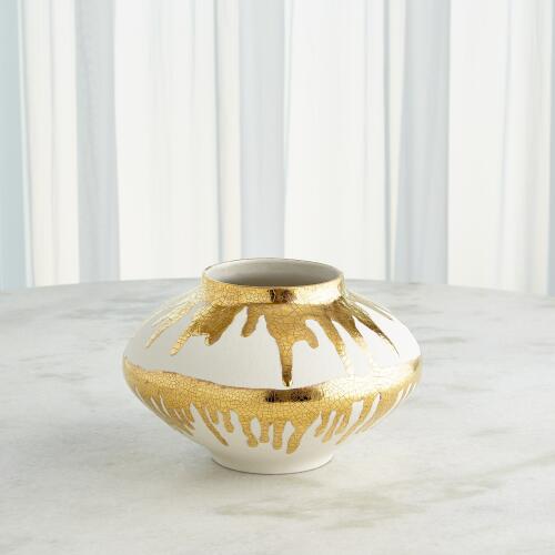 Nuove Vase-Gold Drips