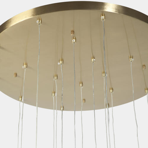 Leo Chandelier-20 Drop Round-Satin Brass