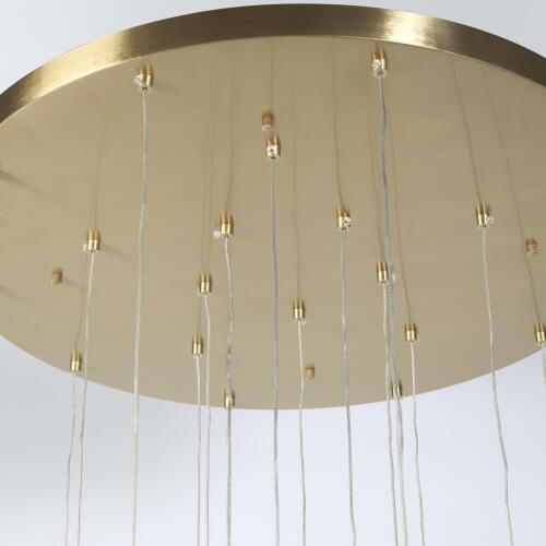 Leo Chandelier-20 Drop Round-Satin Brass