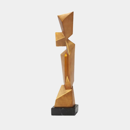 Maverick Facet Sculpture-Gold