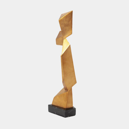 Maverick Facet Sculpture-Gold