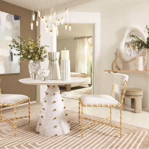 Leo Chandelier-20 Drop Round-Satin Brass