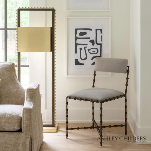 Elder Dining Chair-Bronze-Cambric Stone