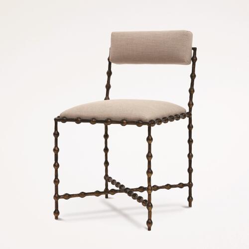 Elder Dining Chair-Bronze-Cambric Stone