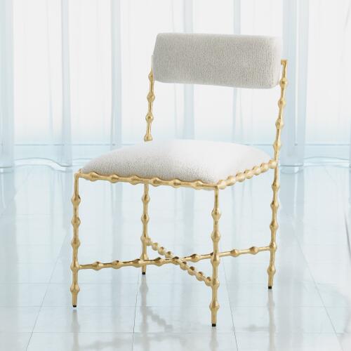 Elder Dining Chair-Gold Leaf-Avoletta