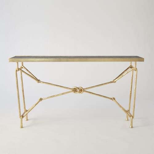 Love Knot Console-Gold Leaf/Black