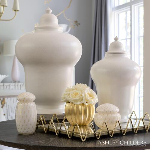 Ric Rac Tray-Gold w/Antique Mirror