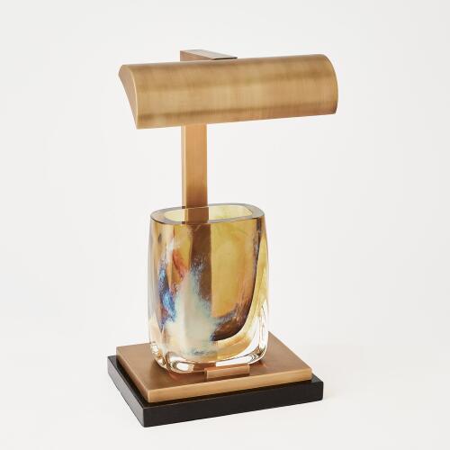 Tabletop Easel Lamp-Matte Brass