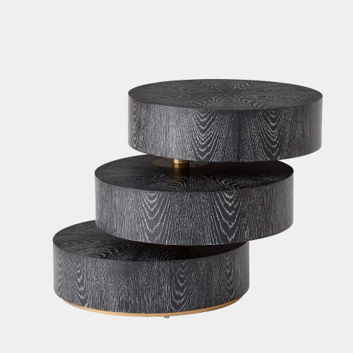 Pivot Side Table-Ebony Cerused