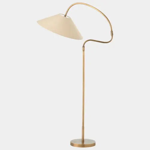 Swerve Floor Lamp-Brass