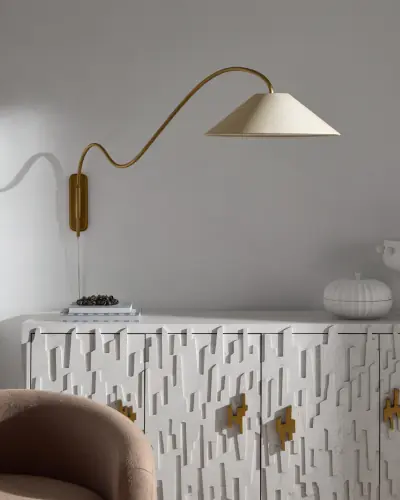 Swerve Wall Lamp-Brass