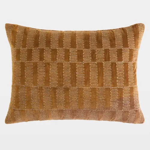 camden pillow-mahogany/taupe